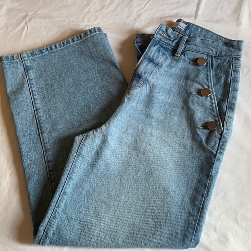 LOFT Wide Leg Sailor Jeans